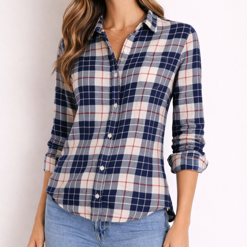 J. Crew Re-imagined Plaid Button Up
